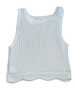 Vintage Havana girls cropped sweater tank top M(10-12)