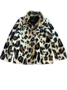 Donna Salyers Fabulous Furs women’s faux fur leopard coat XS