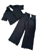 Evereve Design History women’s 2pc Eden gauze eyelet pants set M NEW