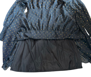 Taylor women’s smocked waist ruffle dress 10