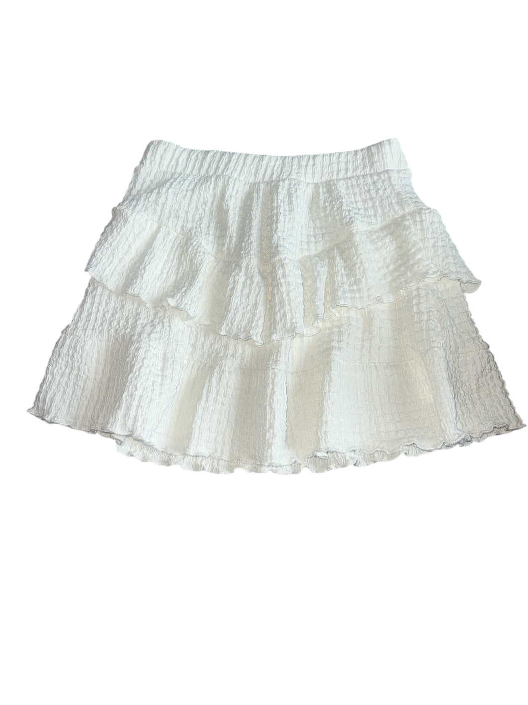 Zara girls textured ruffle mini skirt 10