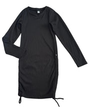 Pixie Lane girls long sleeve ribbed cinched dress 14