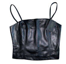 Katie J NYC junior women’s Lexi vegan leather cropped bustier S NEW