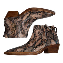 We The Free x Free People Atwater pointed snakeskin booties 7.5