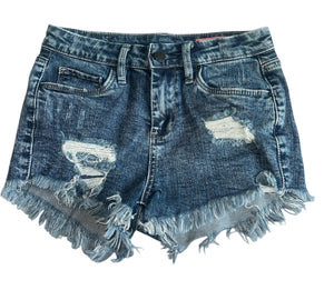 Blank NYC girls Mini Lenox high rise cutoff jean shorts 12