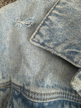 Zara girls distressed denim jean jacket 11-12