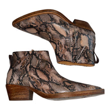 We The Free x Free People Atwater pointed snakeskin booties 7.5