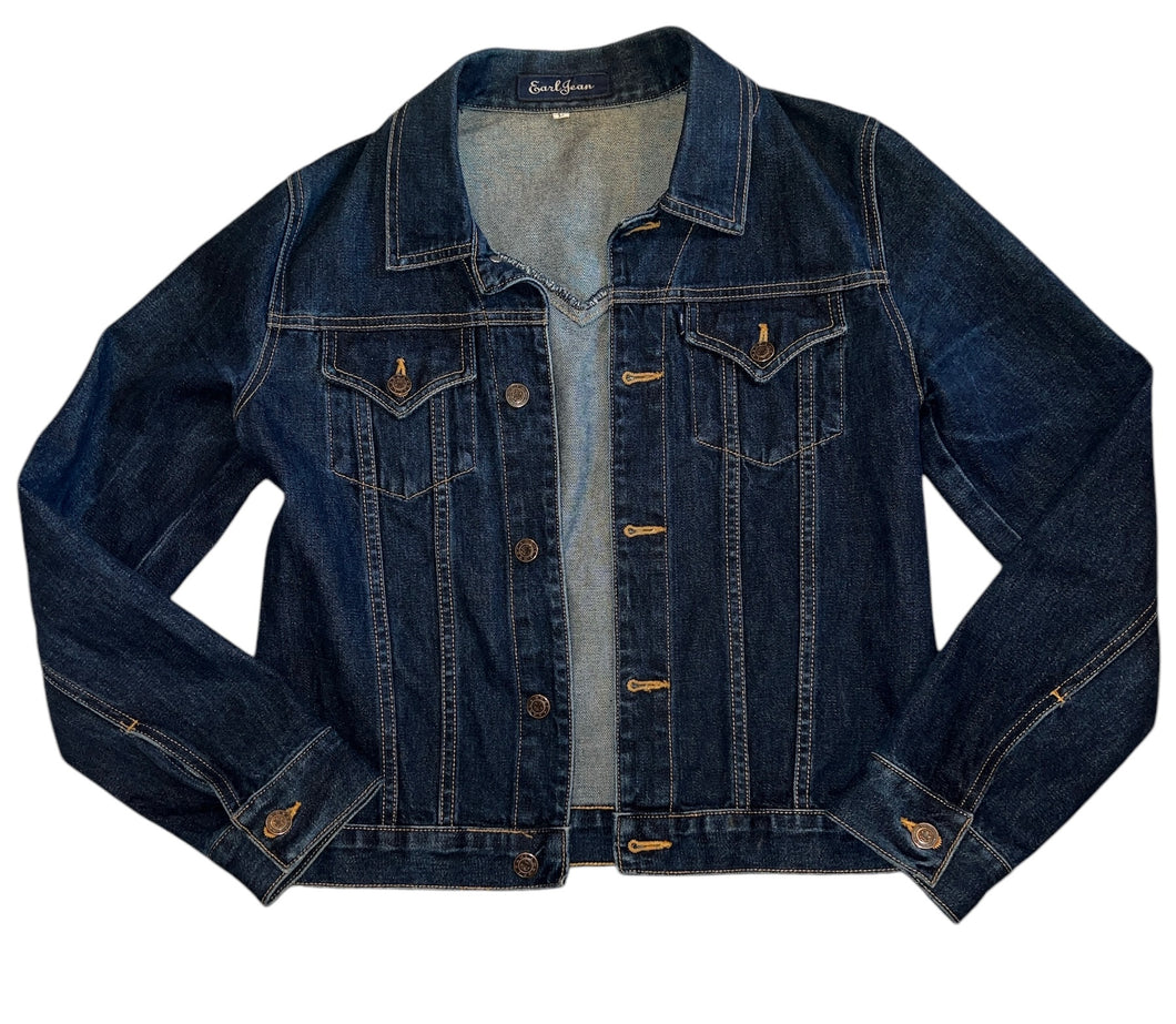 Earl Jean women’s dark denim jacket L