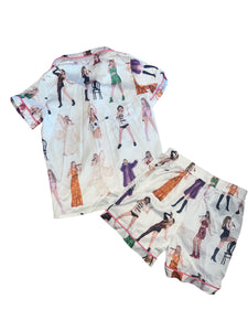 She Show girls 2pc Taylor Swift pajama shorts set M(8-9 yrs)