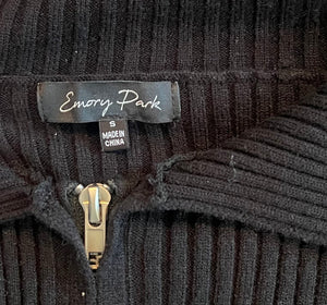 Emory Park juniors full zip off shoulder sweater S