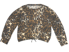 Treasure & Bond girls waffle knit leopard print top S(7-8)