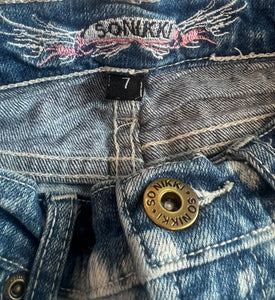 So Nikki girls bleach splattered jean shorts 7