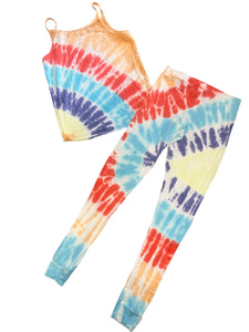 Rowdy Sprout girls 2pc tie dye sleep/lounge set 8