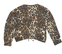 Treasure & Bond girls waffle knit leopard print top S(7-8)