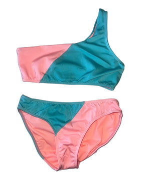 Peixoto girls 2pc colorblock one shoulder bikini 12