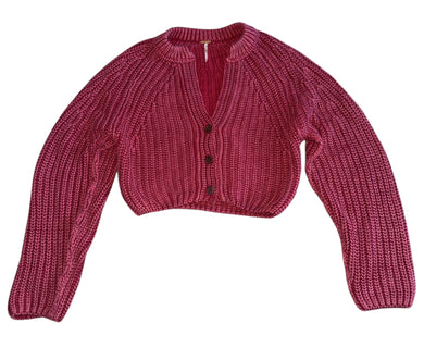 Free People women’s Sweet Nothing cropped sweater cardigan XS