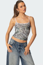 Edikted juniors camouflage contrast tank top XS