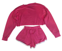 Katie J NYC Junior Jan cropped crew sweatshirt & Kimmie shorts XS