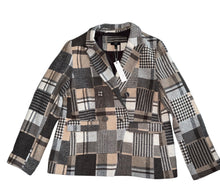 Drew women’s patchwork blazer jacket L NEW