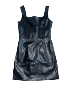 chinese dress ladies Women's Alva Drop Waist Corset Waist Leather Midi Dress Xs/S/M/L Black Mean Blvd S / Black main image 0