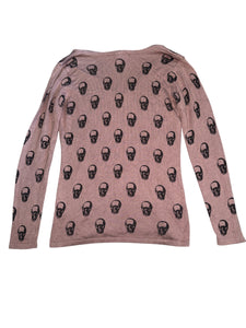 Philosophy women’s v-neck skull sweater S
