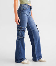 Risen women’s high rise wide leg cargo buckle jeans 25 (read description)