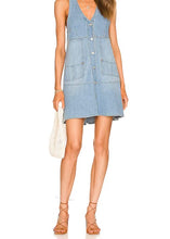 Free People women’s Pocket Full of Sunshine denim overall dress XS NEW