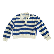 By Together women’s Amerie striped polo top S NEW