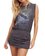 Daydreamer for Free People women’s Les Zeppelin poster mini tee dress XS NEW