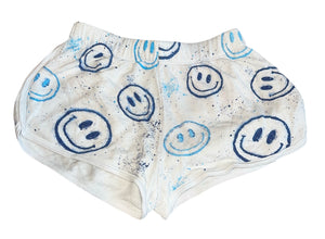 Flowers By Zoe girls airbrush happy face shorts XL(14)
