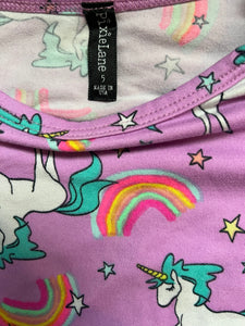 Pixie Lane girls 2pc unicorn rainbow lounge shorts set 5