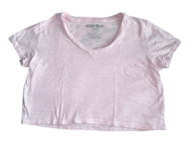 Katie J NYC junior women’s cropped v neck tee XS