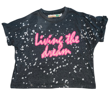 Vintage Havana girls Living The Dream roll sleeve tee M(10-12)