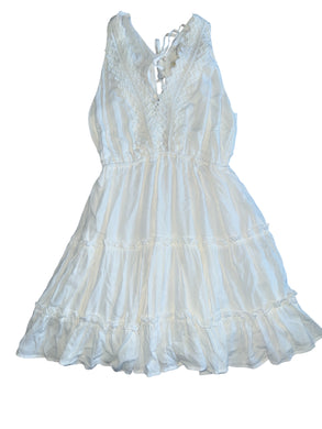 Ocean Drive women’s crochet tassel tie sun dress S NEW