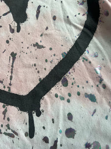 Pixie Lane girls metallic splatter heart top 9-10