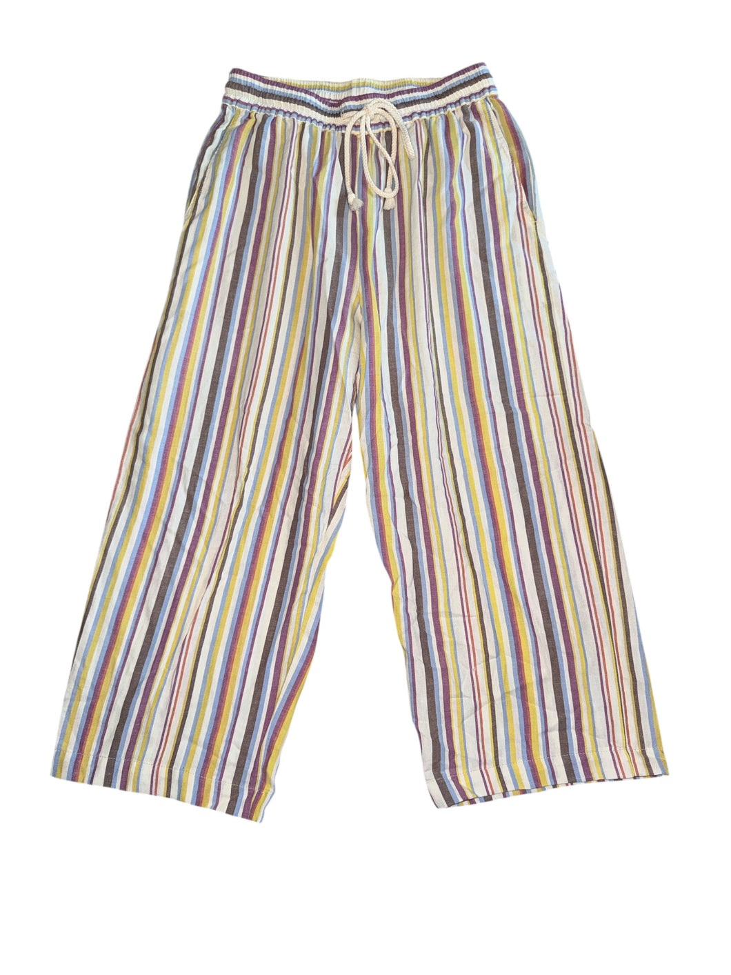 Xirena women’s Harper cropped pants in Sunshade stripe L