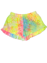 Pixie Lane girls neon tie dye scalloped hem shorts 6