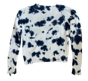 Flowers By Zoe girls distressed tie dye sweater M(8-10)