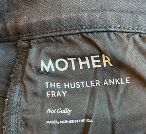 Mother denim women’s The Hustler Fray jeans in Not Guilty wash 32