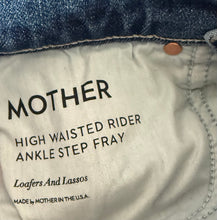 Mother women’s High Waisted Rider Ankle Step Fray jeans in Loafers and Lassos 25