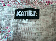 Katie J NYC tween girls ditsy floral smocked Evan strapless dress S(7-8)