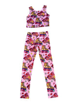 Lola & The Boys girls Skater Sport 2pc cropped tank & leggings set 8 NEW