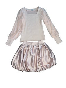 Habitual girls 2pc sheer sleeve sweater & bubble skirt set 14