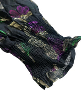 Ba$sh women’s Angelo metallic floral cropped peasant top 3(L)
