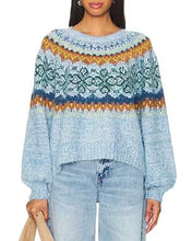 Free People women’s Festive Frost printed sweater XS NEW