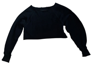 Katie J NYC tween girls Shane off shoulder cropped sweatshirt S(7-8)