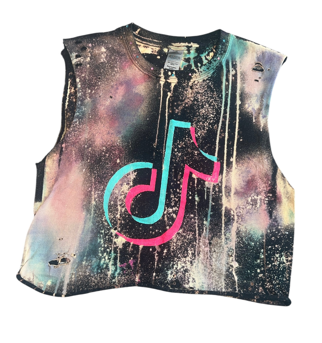 Gildan custom girls Tik Tok cropped tank Youth S