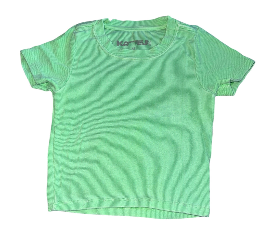 Katie J NYC Livi tween girls ribbed cropped tee M(10)