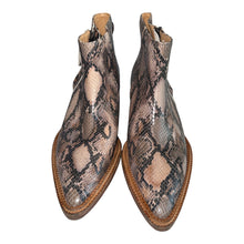We The Free x Free People Atwater pointed snakeskin booties 7.5