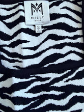 Milly Minis girls scuba knit zebra dress 12